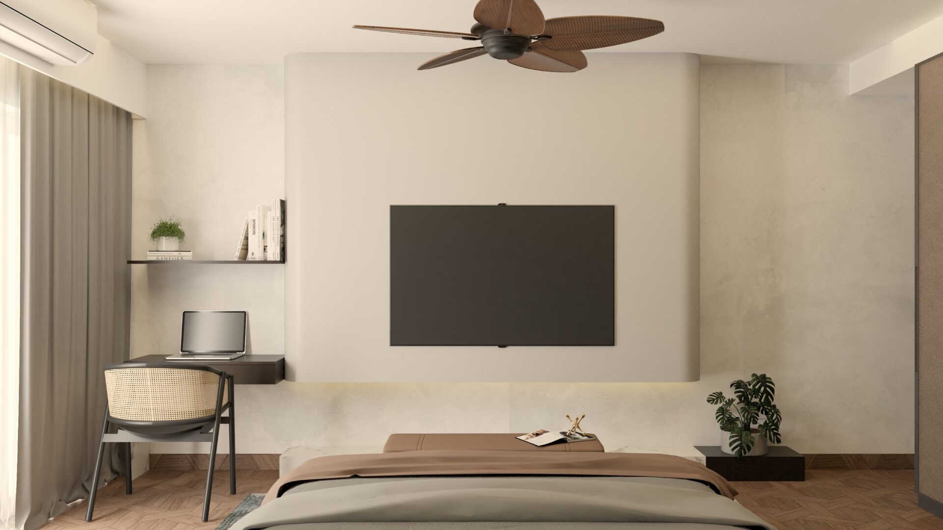 Master Bedroom — TV Wall