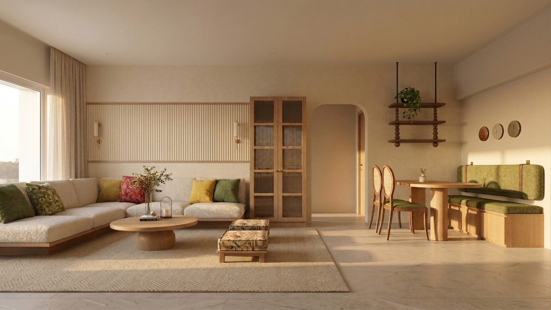 Living Room — Sofa Wall — 3D Render