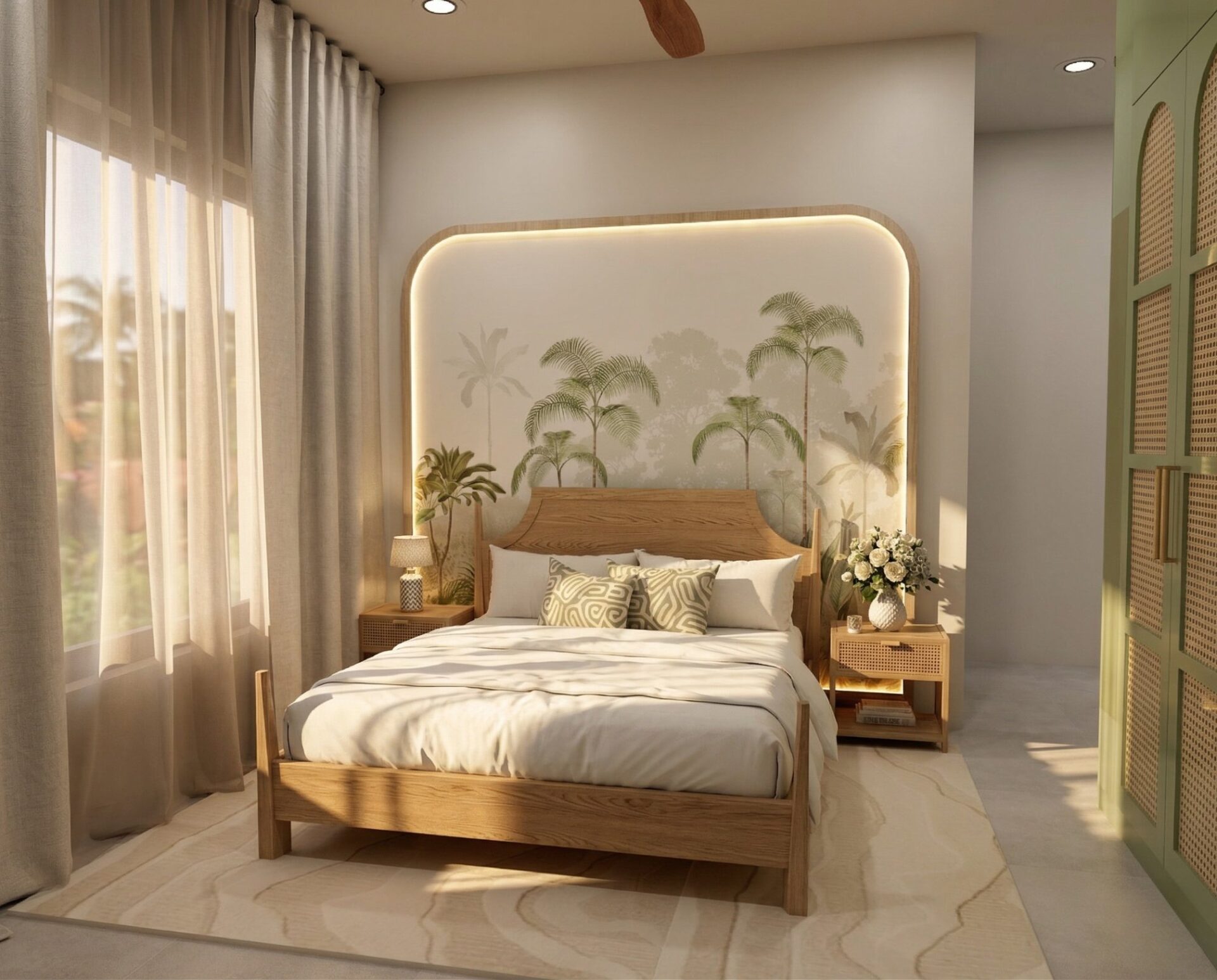 Bedroom 1 — Bed Wall