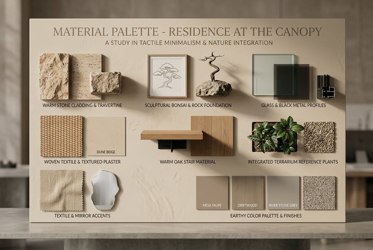 Material Palette — Residence at the Canopy