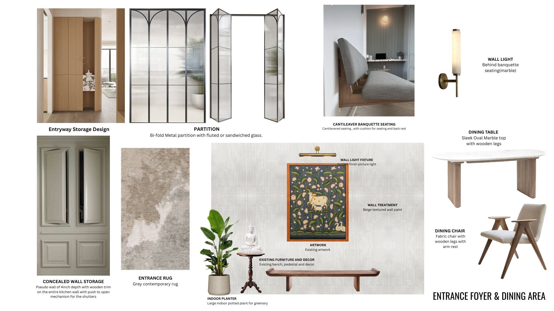 Entrance Foyer & Dining Moodboard