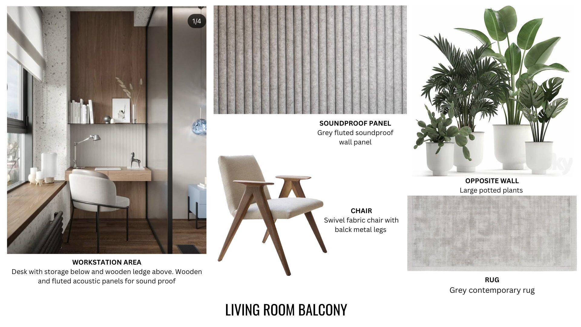 Living Room Balcony Moodboard