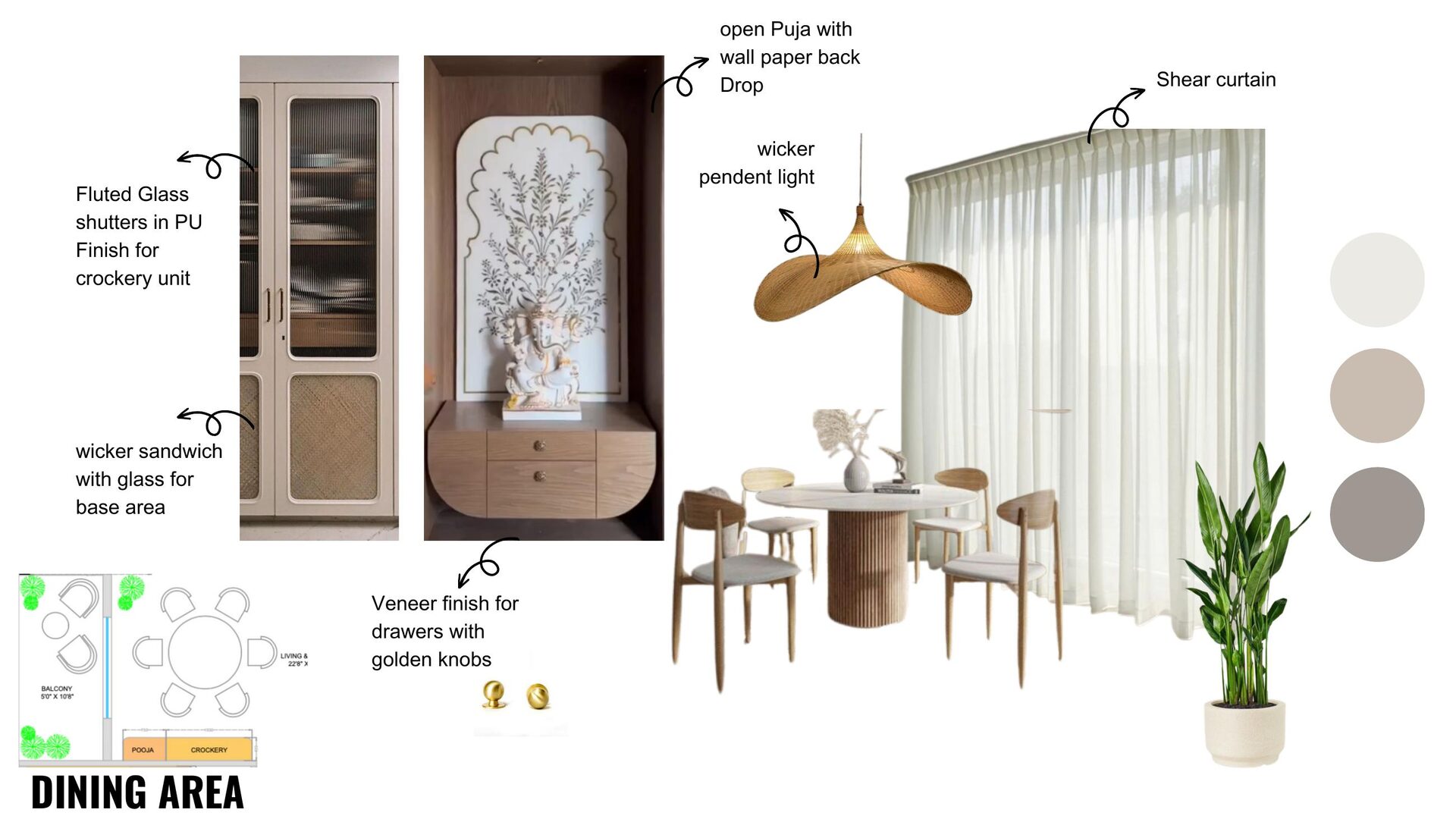 Entrance Foyer & Dining Moodboard