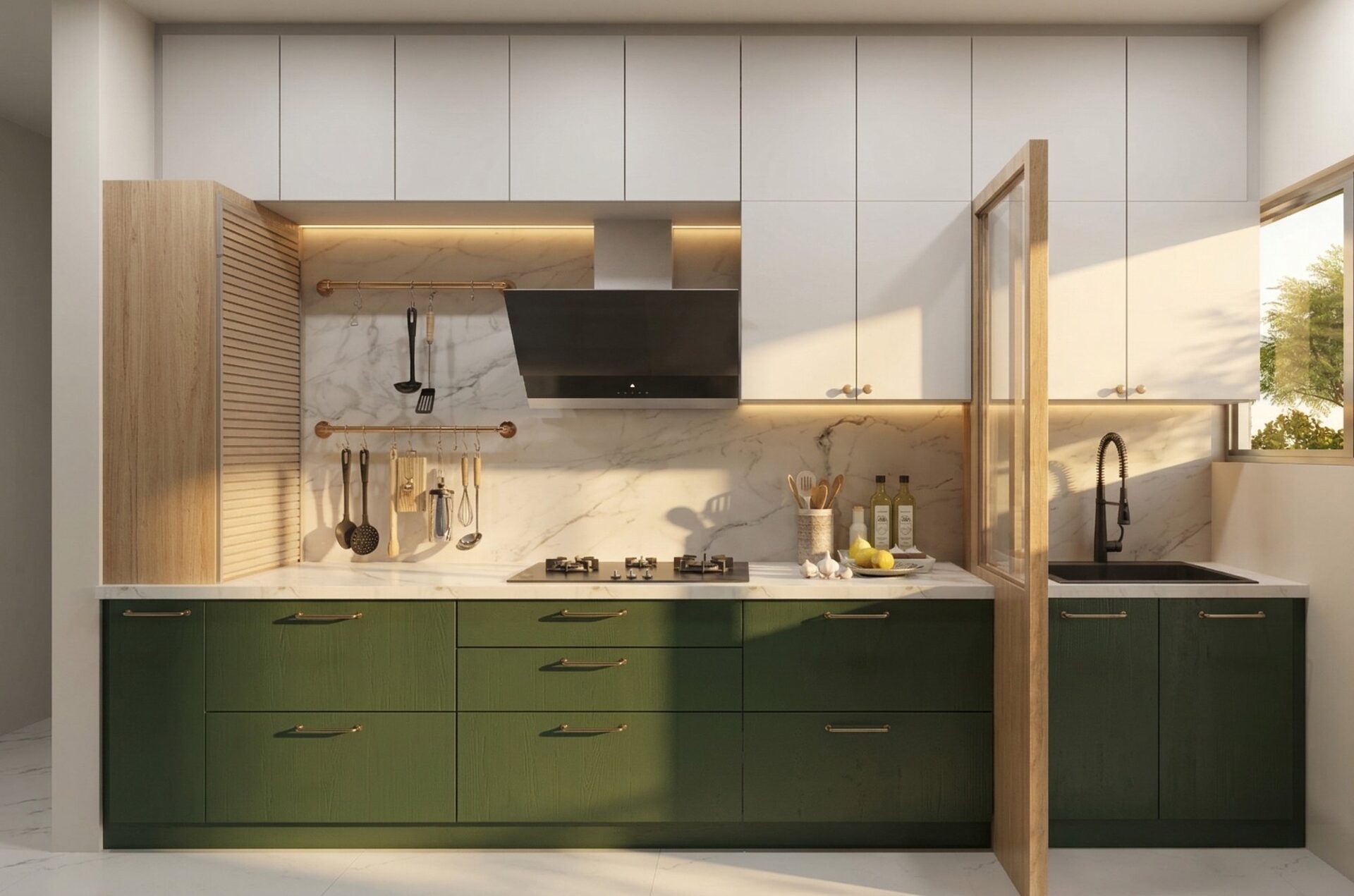 Kitchen — Main Wall — 3D Render