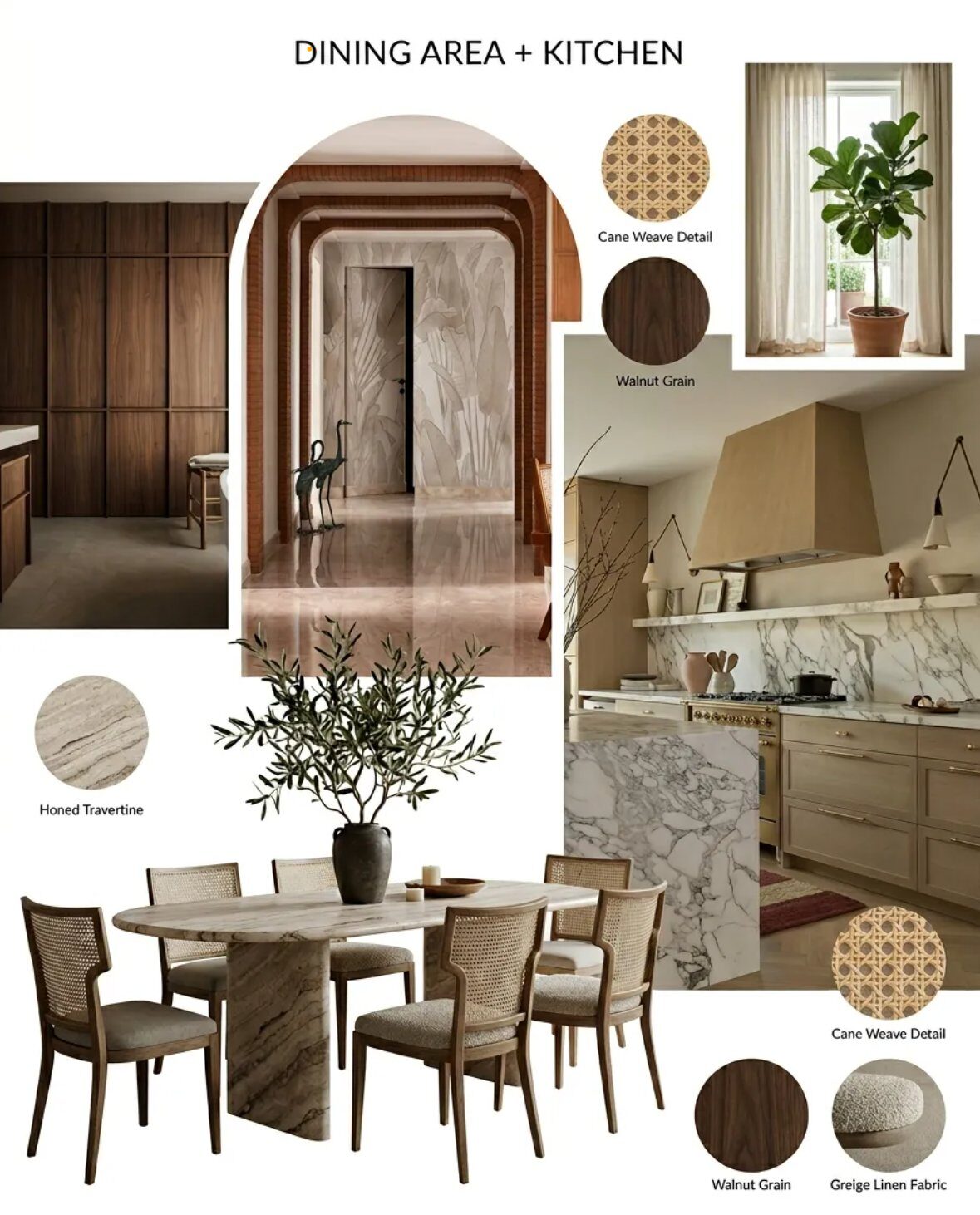 Dining Area + Kitchen Moodboard