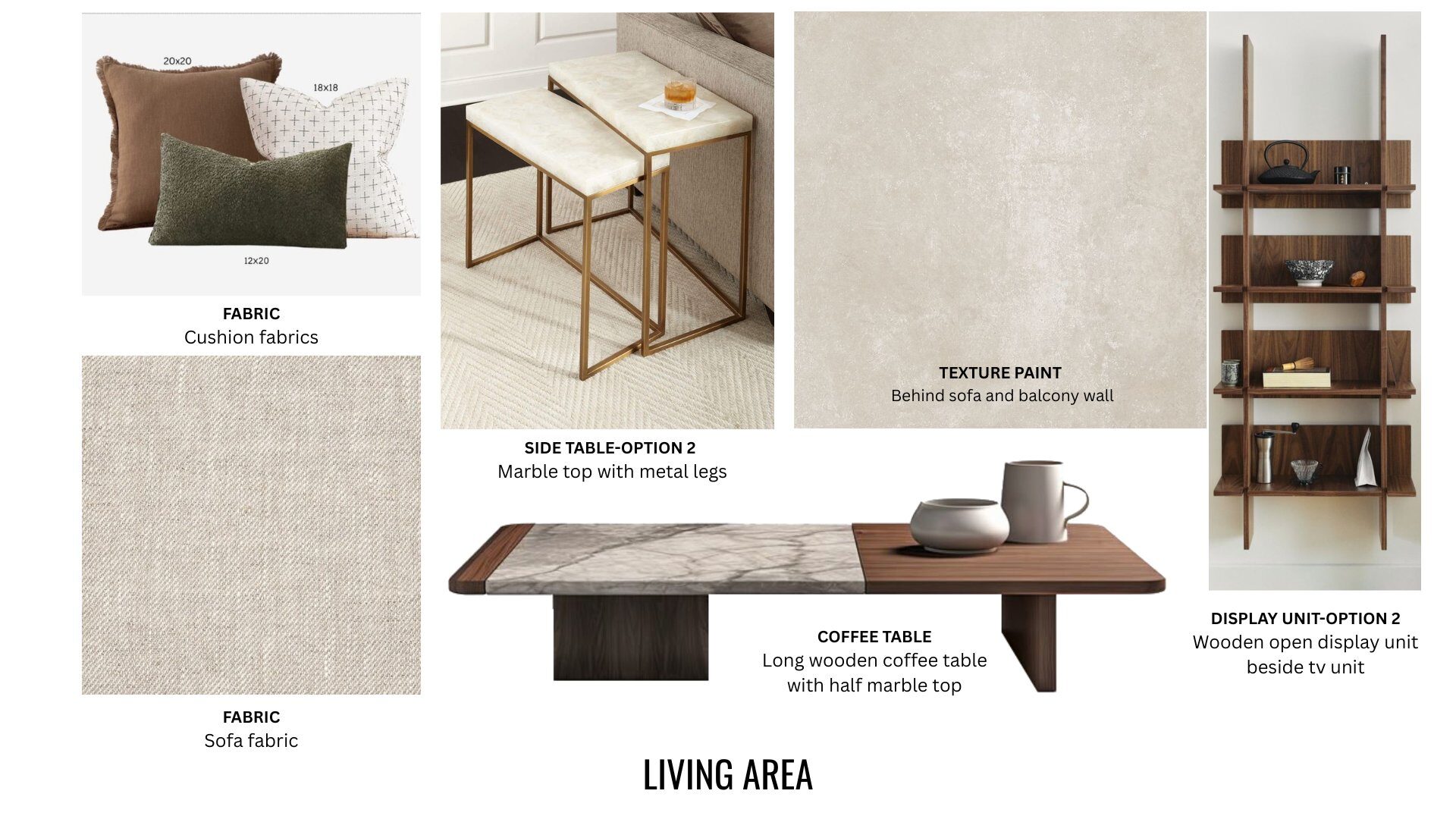 Living Area Moodboard