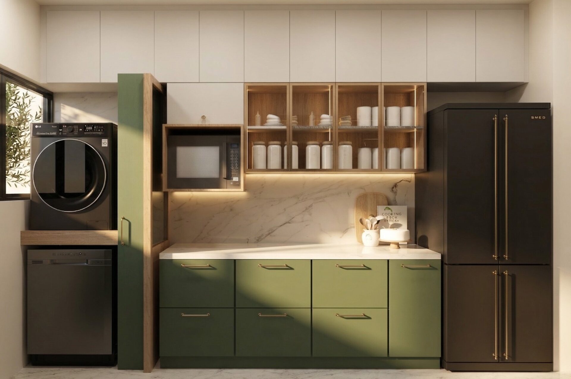 Kitchen — Utility Wall — 3D Render